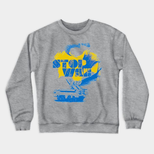 Stop the War in Ukraine Crewneck Sweatshirt by Black Tee Inc